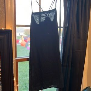 plain black spring dress